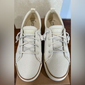 Sperry Crest Vibe Woven Ivory size 9.5